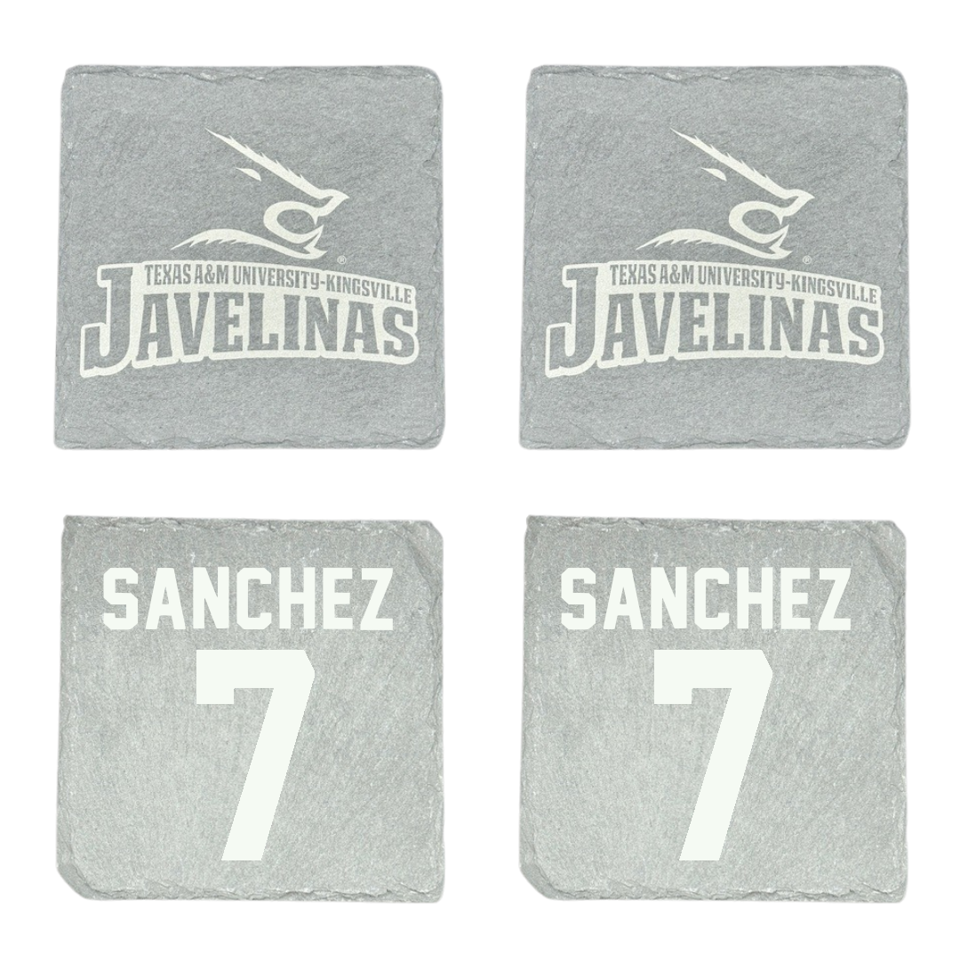 Texas A&M University-Kingsville Football Stone Coaster (4 Pack)  - #7 Seven Sanchez