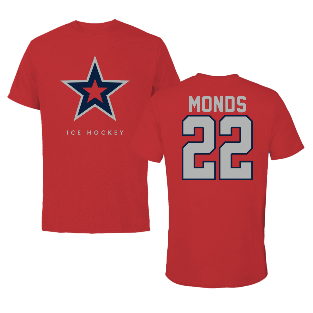 Robert Morris University Ice Hockey Red Performance Tee - #22 Cody Monds
