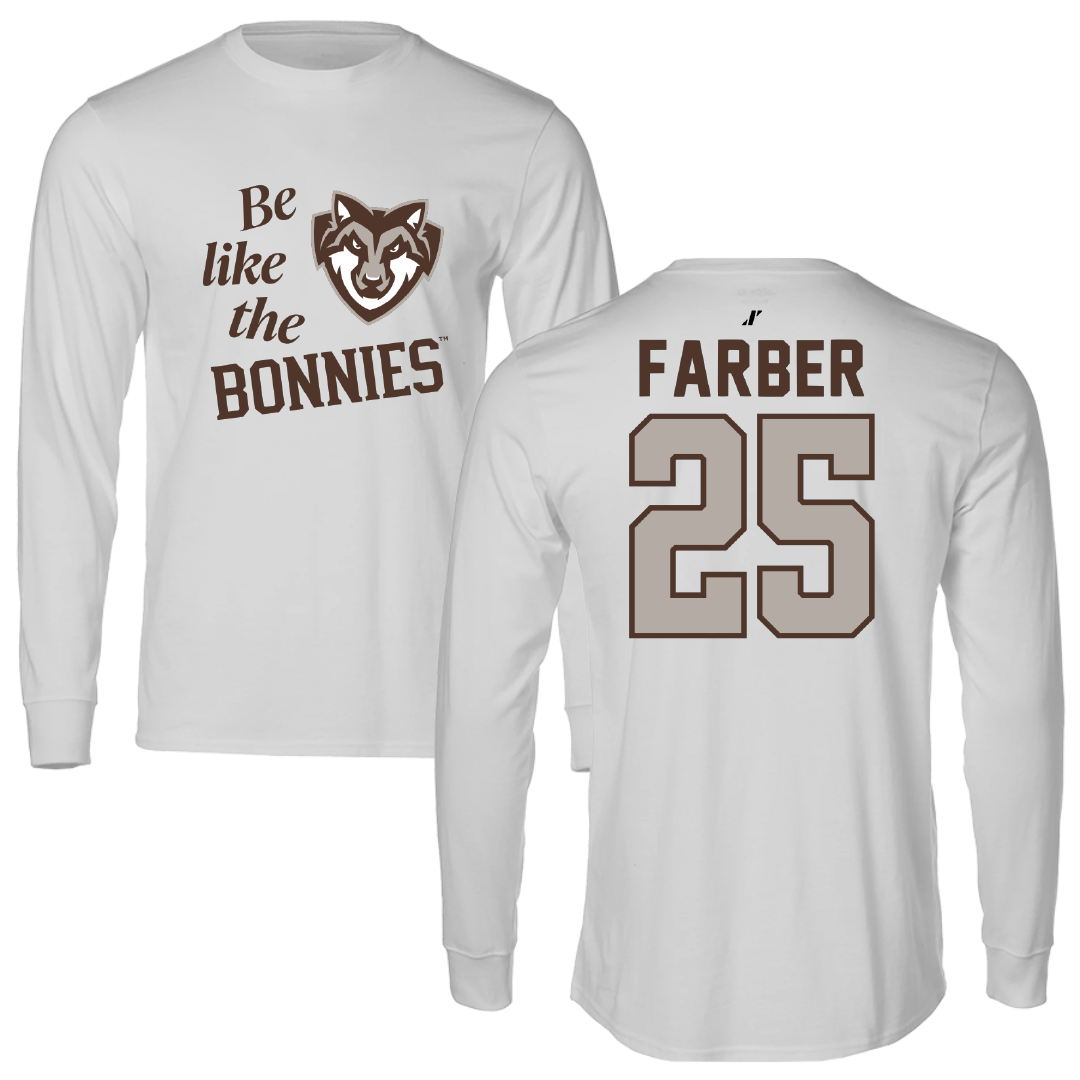 St. Bonaventure University Softball Light Gray Be Like Us Long Sleeve - #25 Abby Farber