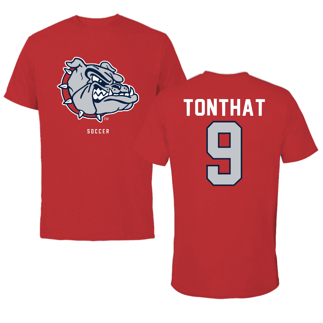 Gonzaga University Soccer Red Mascot Performance Tee - #9 Ashley Tonthat