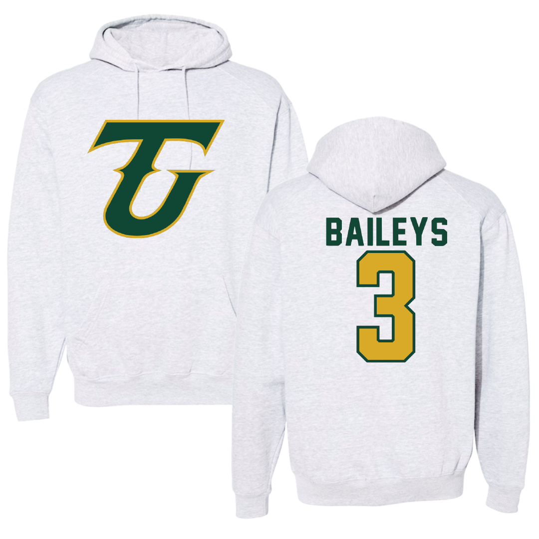 Tiffin University Baseball Light Gray Hoodie - #3 Jonny Baileys