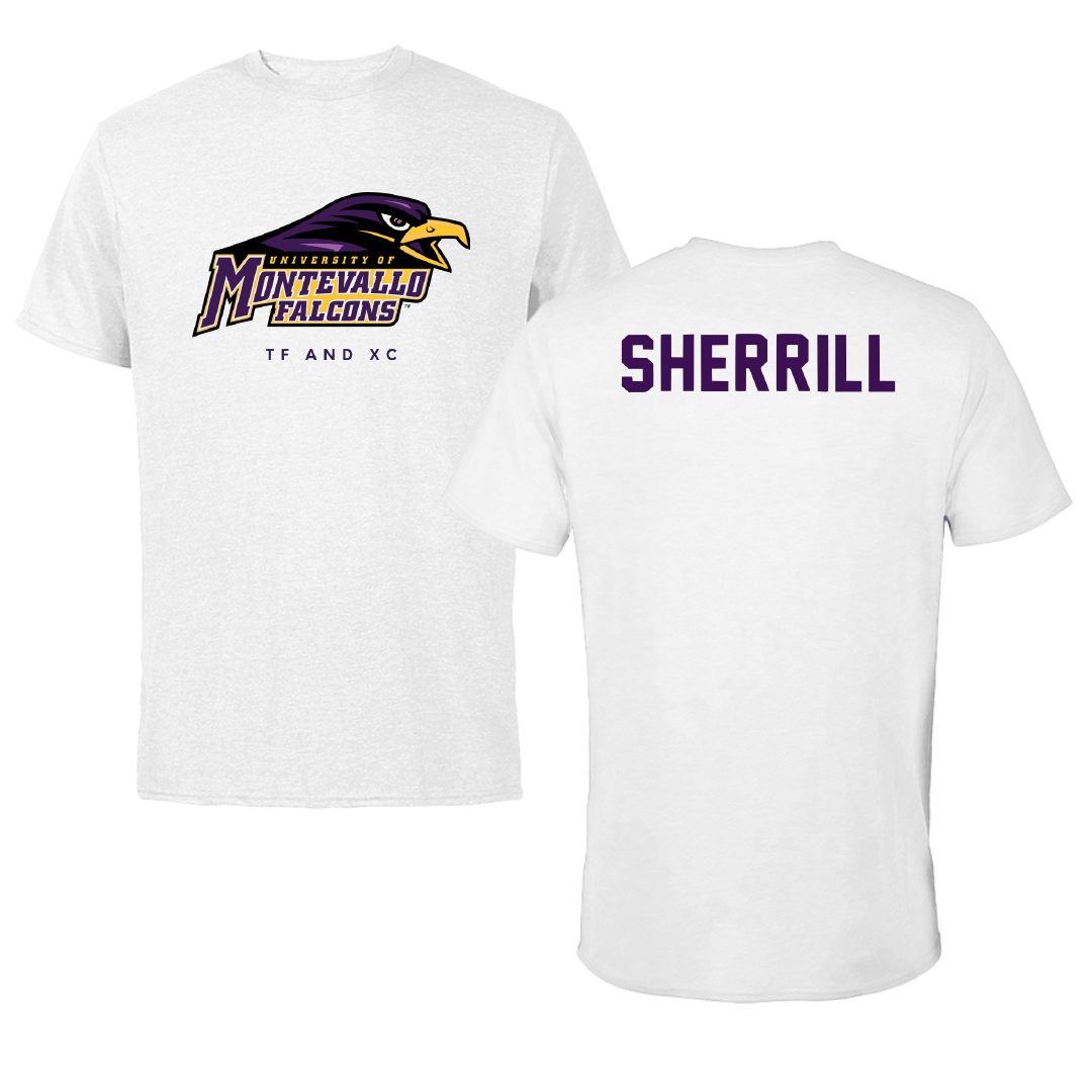 University of Montevallo TF and XC White Performance Tee - Patrick Sherrill