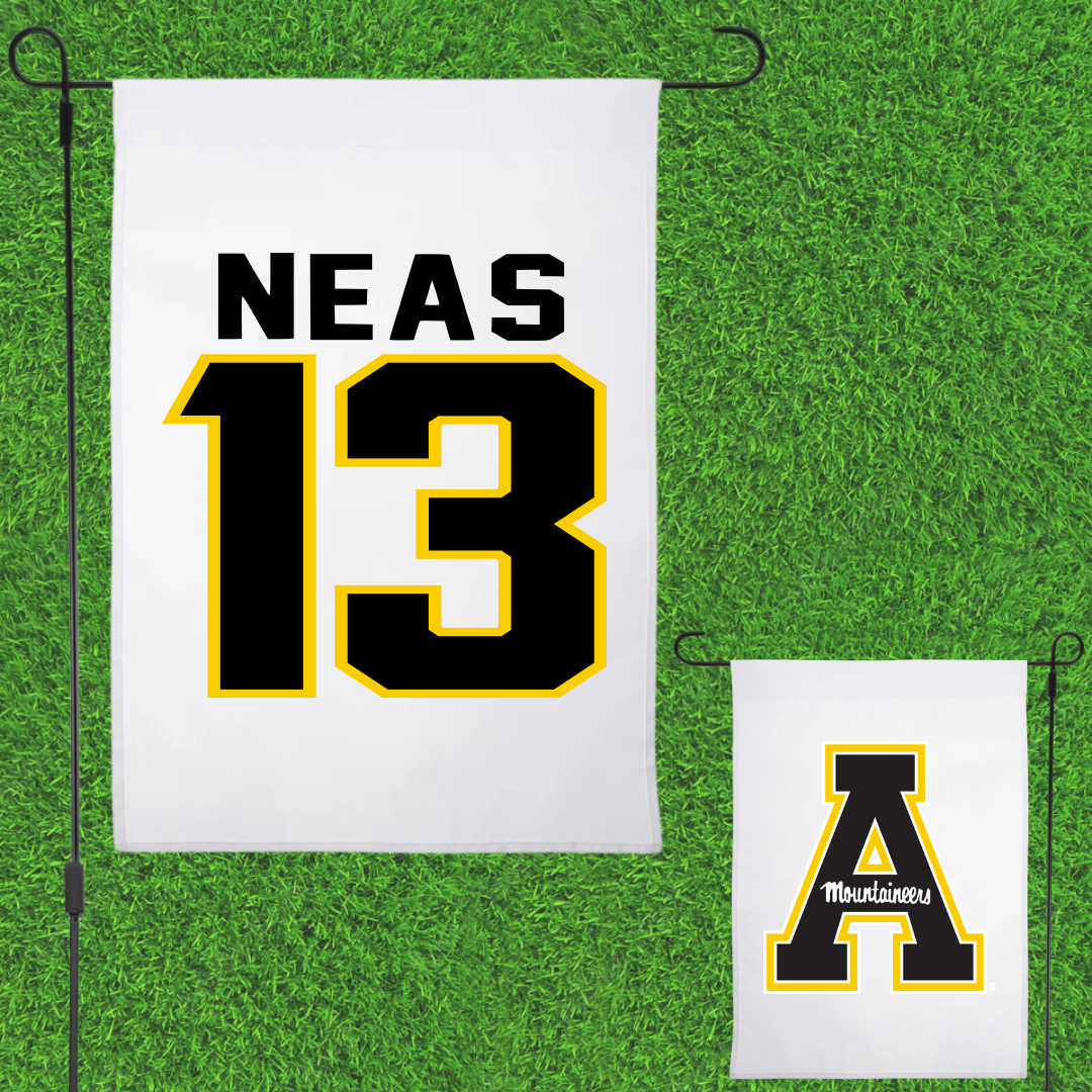 Appalachian State University Softball White Garden Flag - #13 Sejal Neas