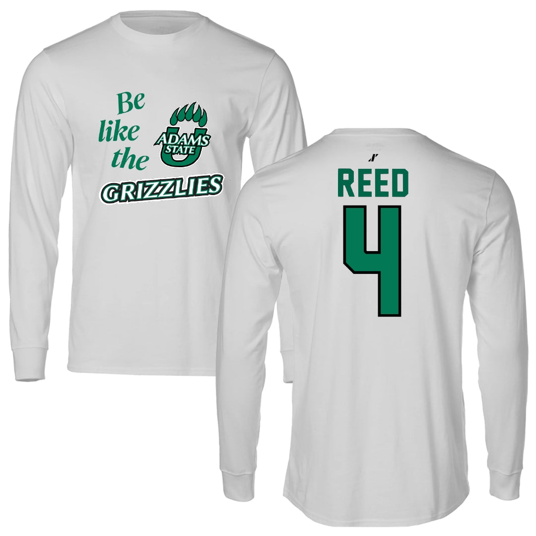 Adams State University Basketball Light Gray Be Like Us Long Sleeve - #4 Jaylin Reed