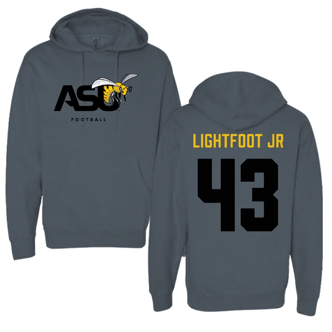 Alabama State University Football Dark Gray Hoodie - #43 Terrell Lightfoot Jr