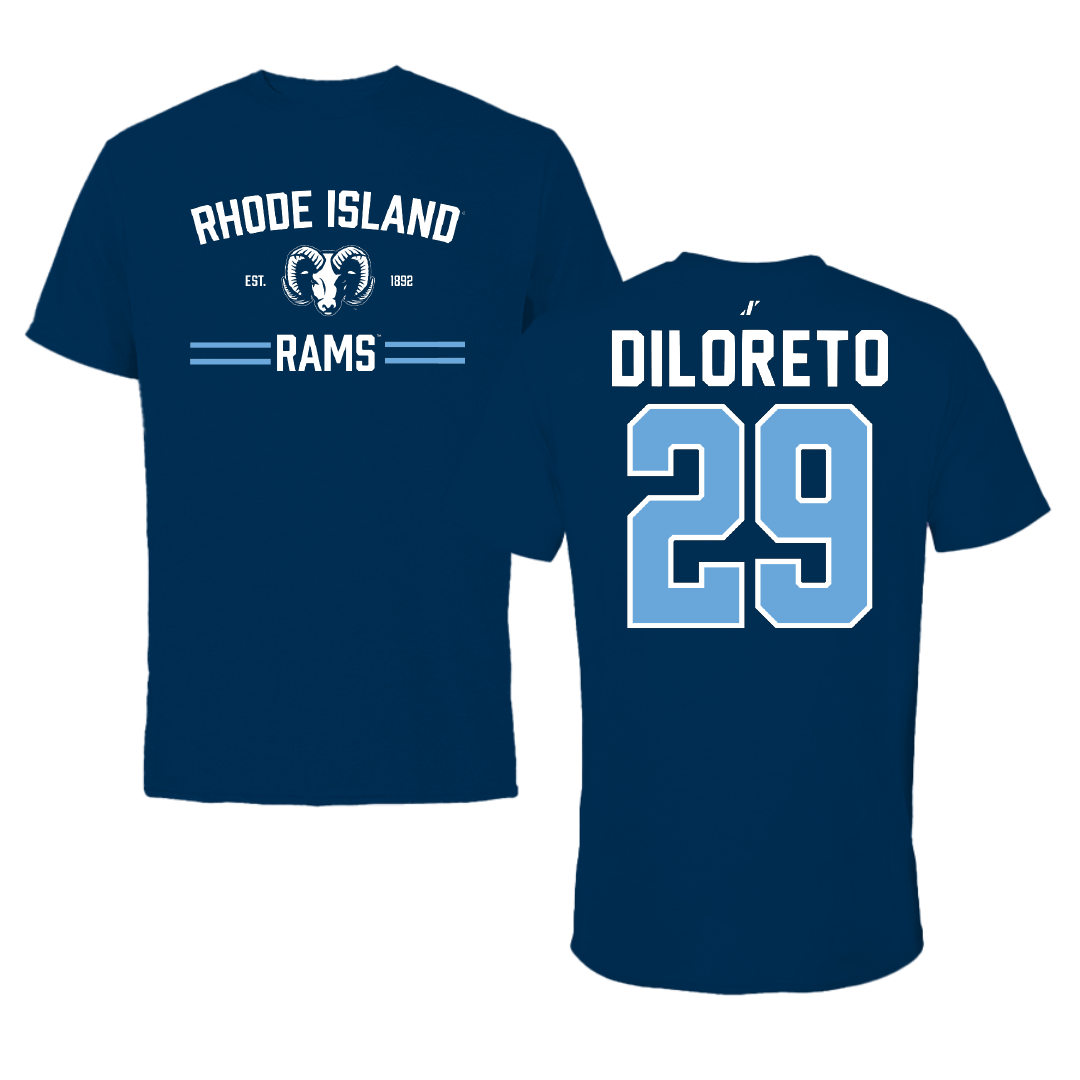 University of Rhode Island Soccer Navy General Tee - #29 Nate DiLoreto