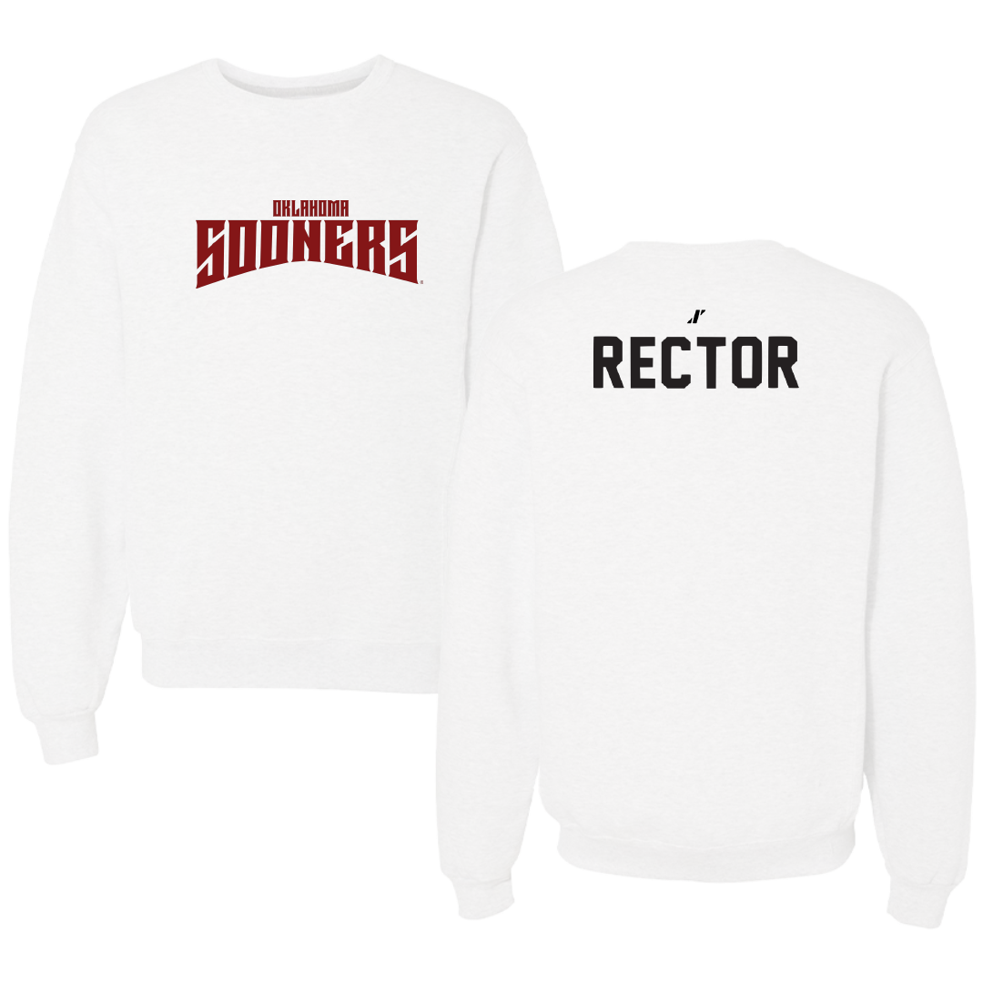 University of Oklahoma Rowing White Classic Crewneck - Lily Rector
