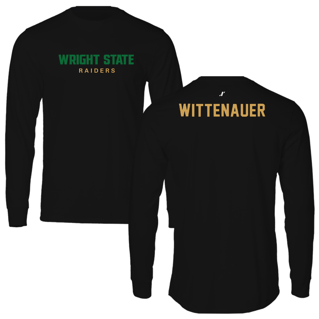 Wright State University Golf Black Performance Long Sleeve - Jake Wittenauer