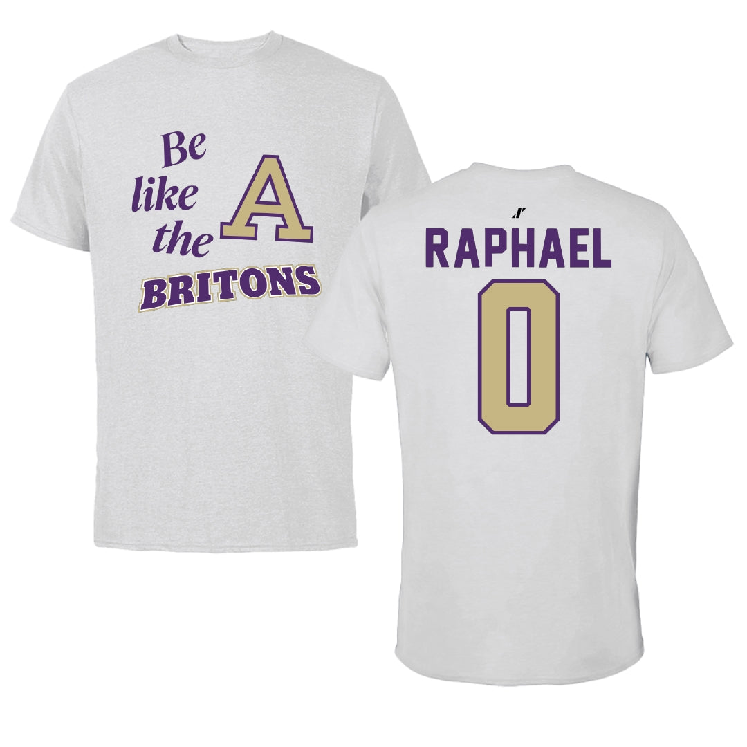 Albion College Football Light Gray Be Like Us Performance Tee - #0 Mitch Raphael