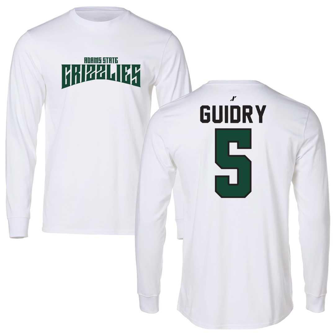 Adams State University Basketball White Classic Long Sleeve - #5 Jerrick Guidry