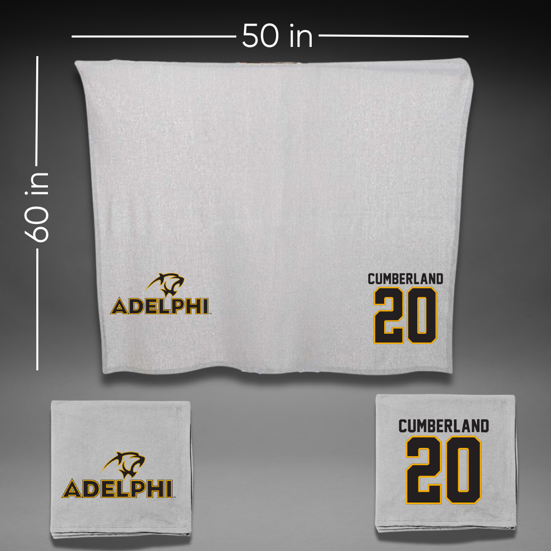 Adelphi University Basketball Gray Blanket - #20 Myles Cumberland