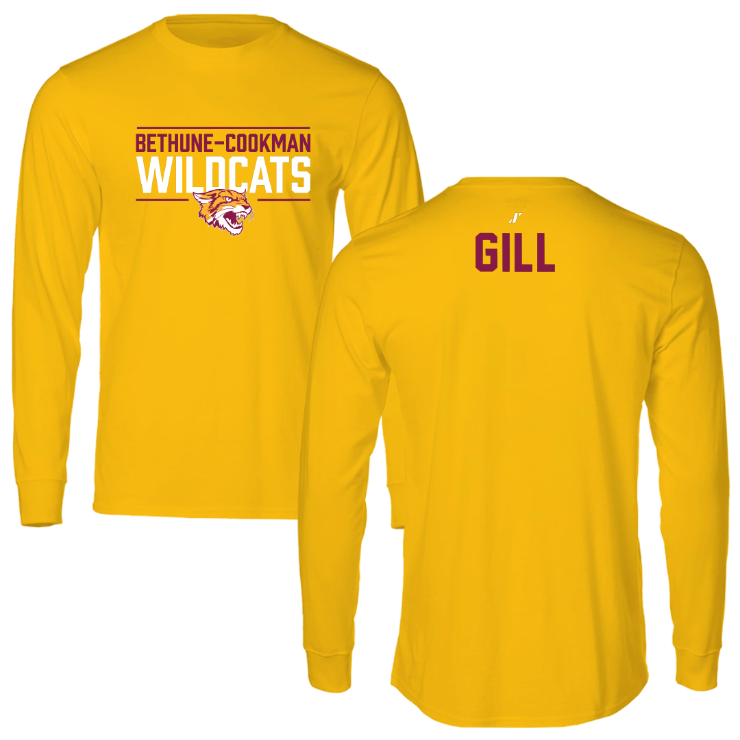 Bethune-Cookman University TF and XC Gold General Performance Long Sleeve - Dsshon Gill