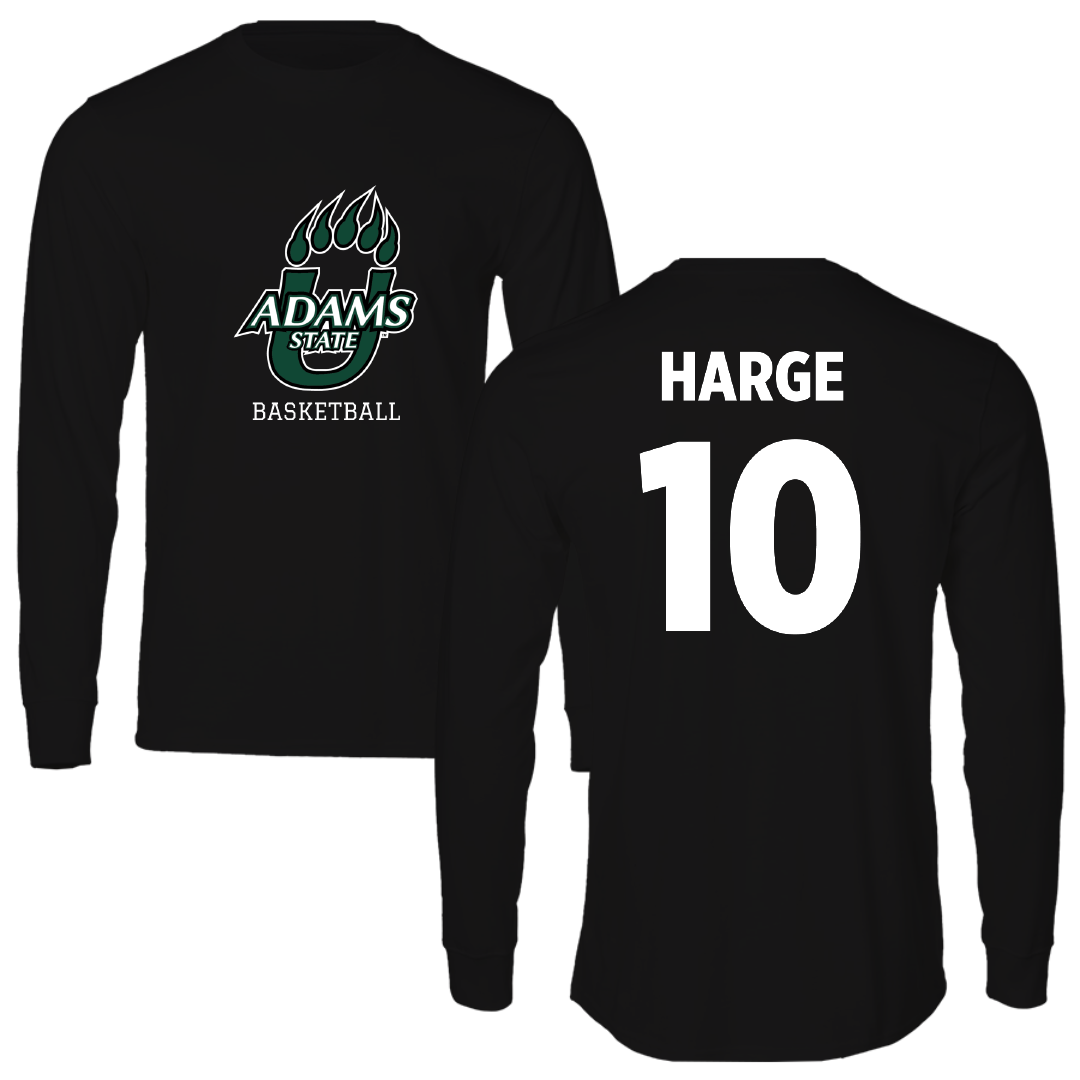 Adams State University Basketball Black State Long Sleeve - #10 John Harge