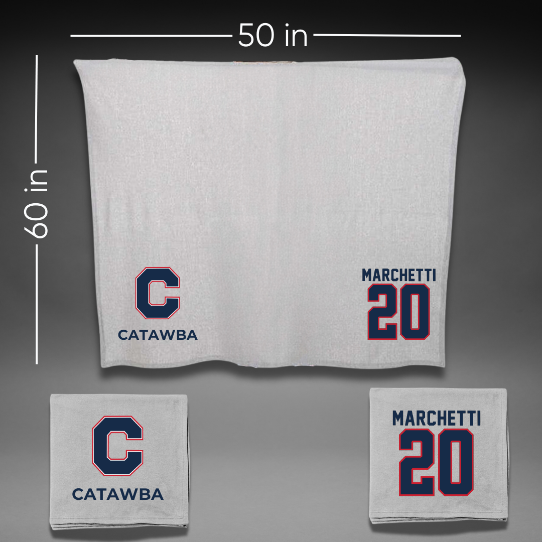 Catawba College Lacrosse Gray Blanket - #20 Meredith Marchetti