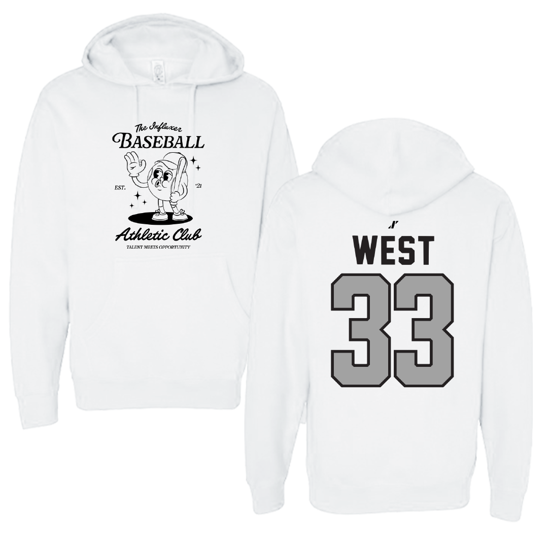 Baseball White Influxer Athletic Club Hoodie - #33 Brylan West