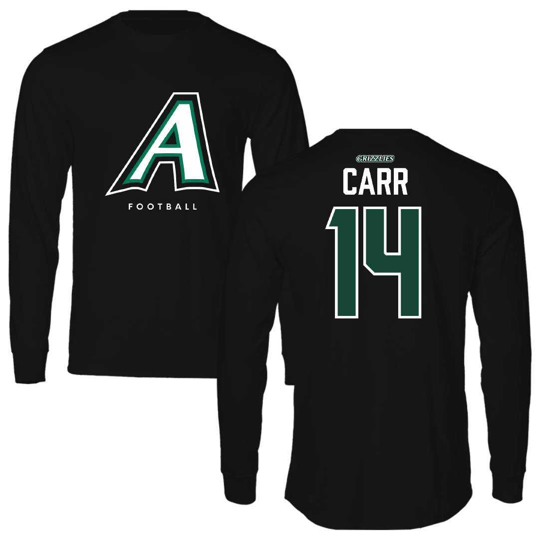 Adams State University Football Black Block Performance Long Sleeve - #14 Hayden Carr