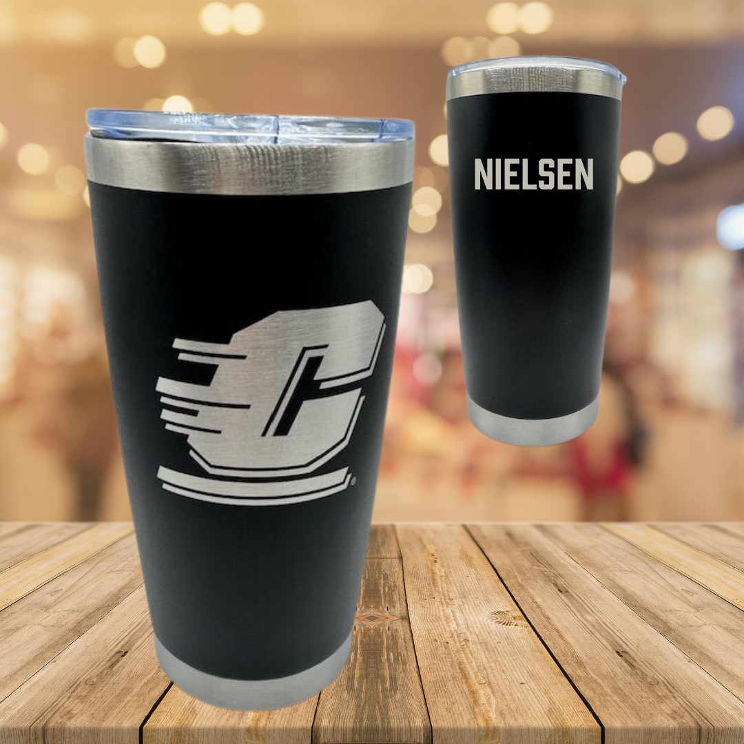 Central Michigan University TF and XC Black Stainless Steel Tumbler - Riley Nielsen