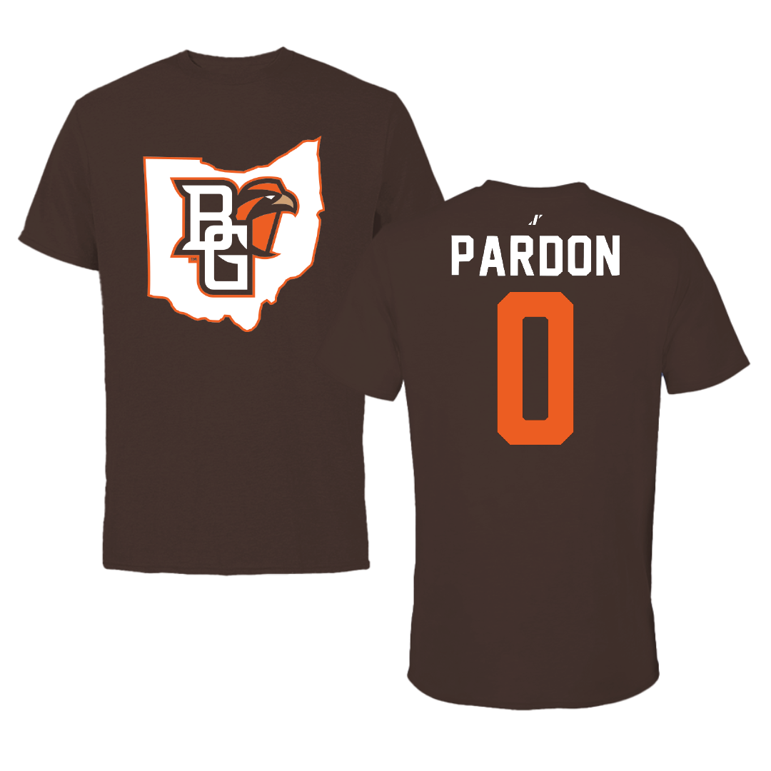 Bowling Green State University Basketball Brown State Tee - #0 Jaxon Pardon