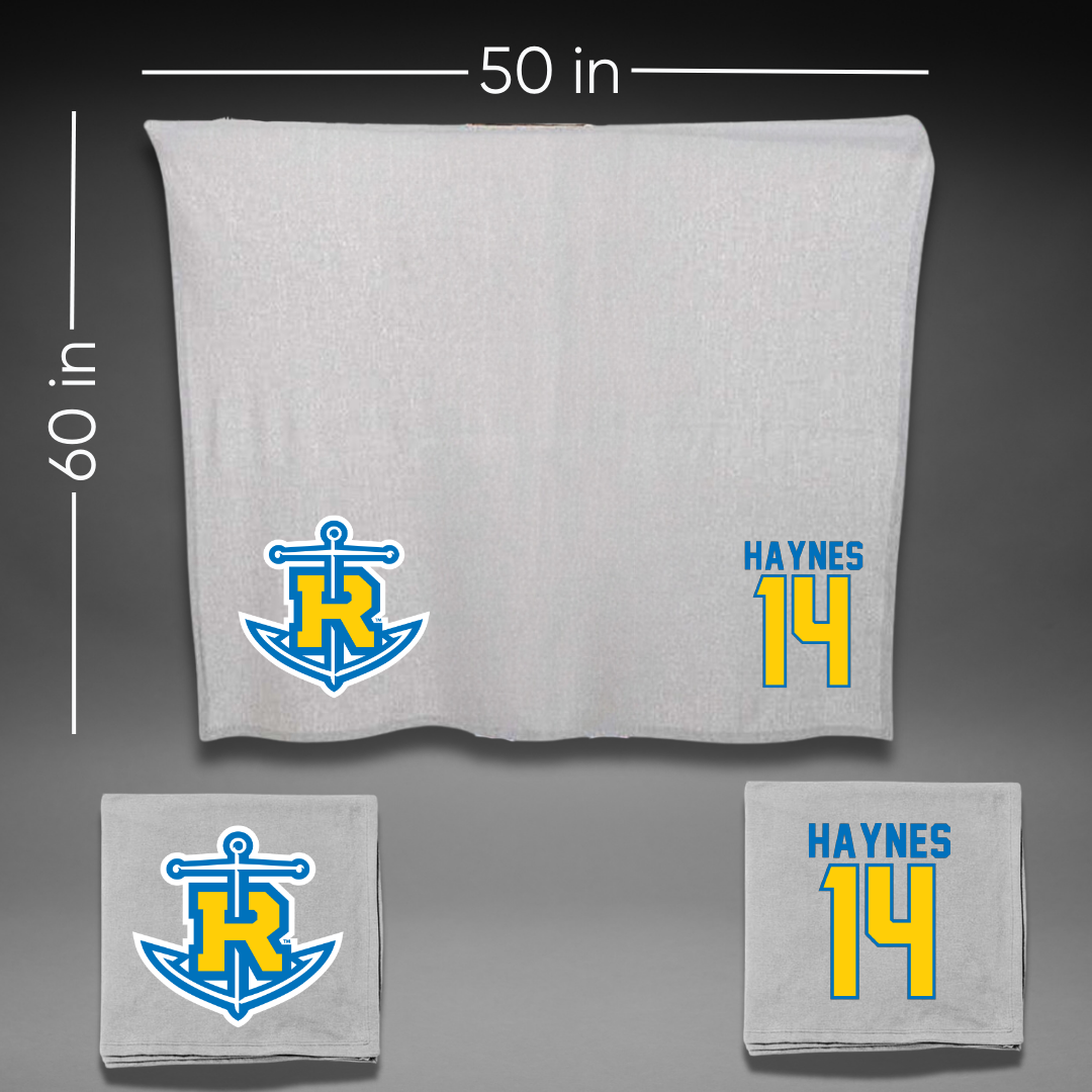 Rollins College Baseball Gray Blanket - #14 Jack Haynes