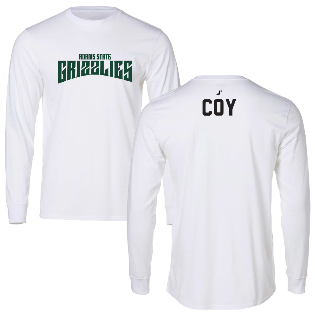 Adams State University Wrestling White Classic Performance Long Sleeve - Greg Coy