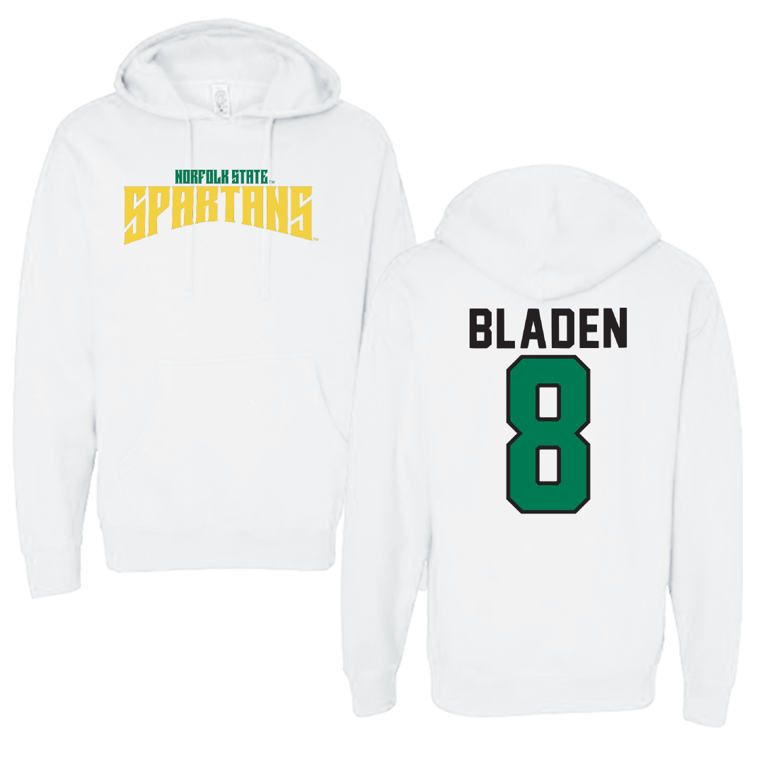 Norfolk State University Basketball White Classic Hoodie - #8 Tyrel Bladen