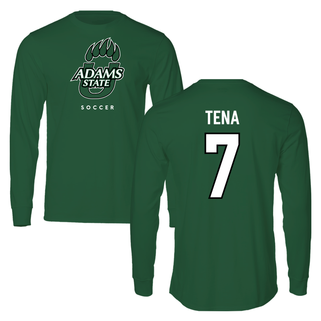 Adams State University Soccer Green Performance Long Sleeve - #7 Colette Tena