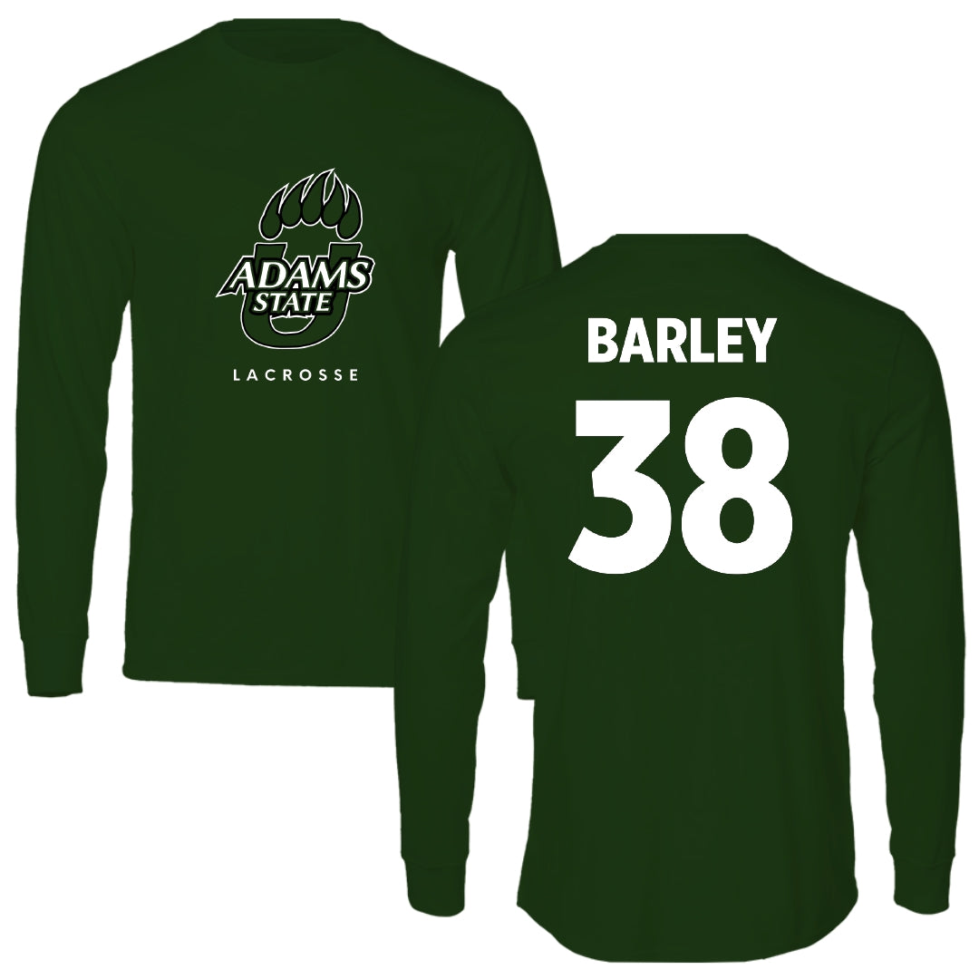 Adams State University Lacrosse Forest Green Long Sleeve - #38 Kai Barley