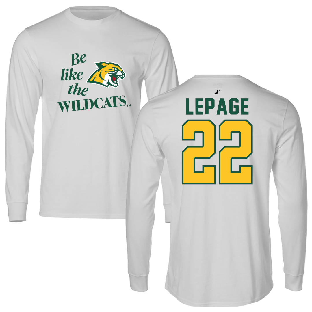 Northern Michigan University Basketball Light Gray Be Like Us Long Sleeve - #22 Cooper LePage