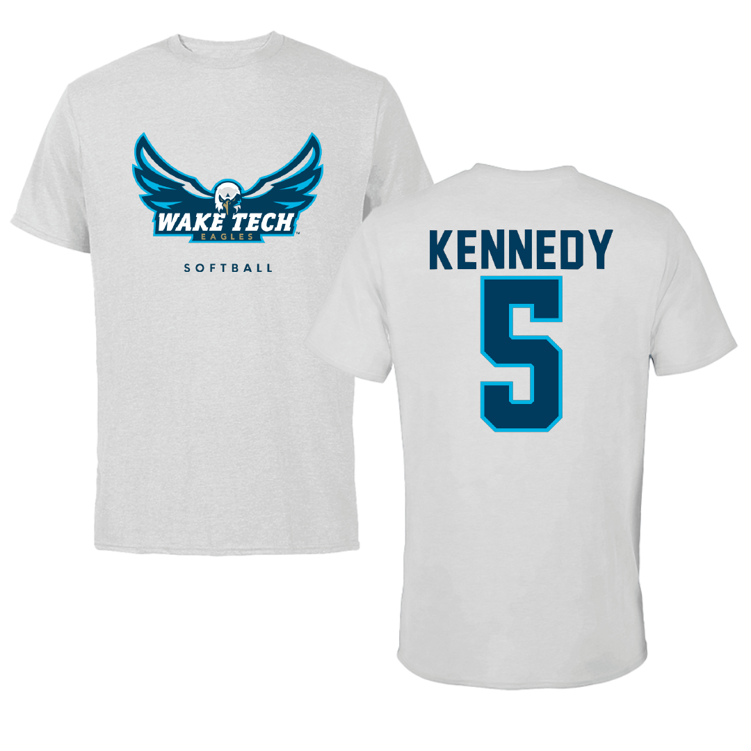 Wake Tech Community College Softball Light Gray Performance Tee - #5 Alexis Kennedy
