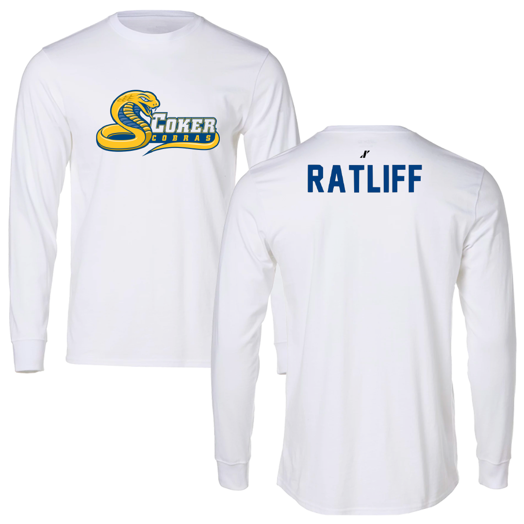 Coker University TF and XC White Long Sleeve - Xavier Ratliff