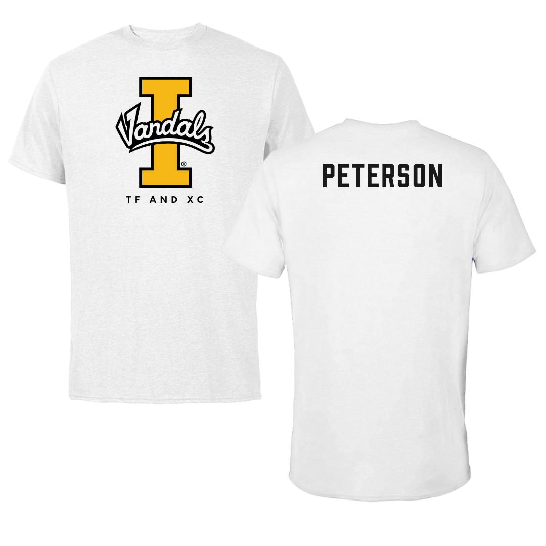 University of Idaho TF and XC White Vandals Performance Tee - Landon Peterson