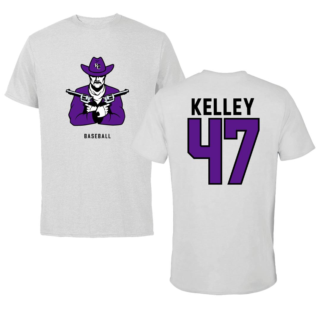 Ranger College Baseball Light Gray Tee - #47 Anthony Kelley