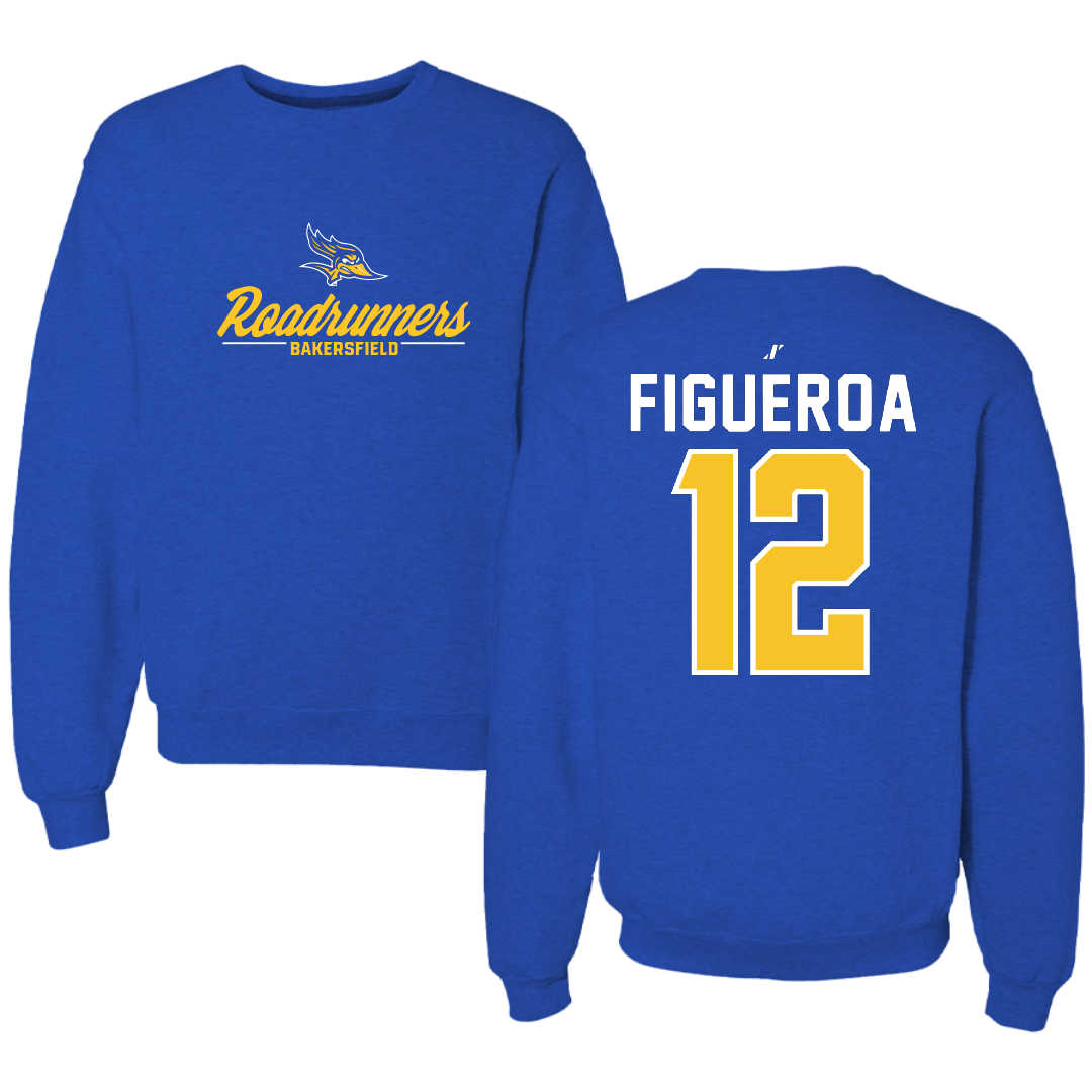 California State University-Bakersfield Baseball Blue General Crewneck - #12 Ryan Figueroa