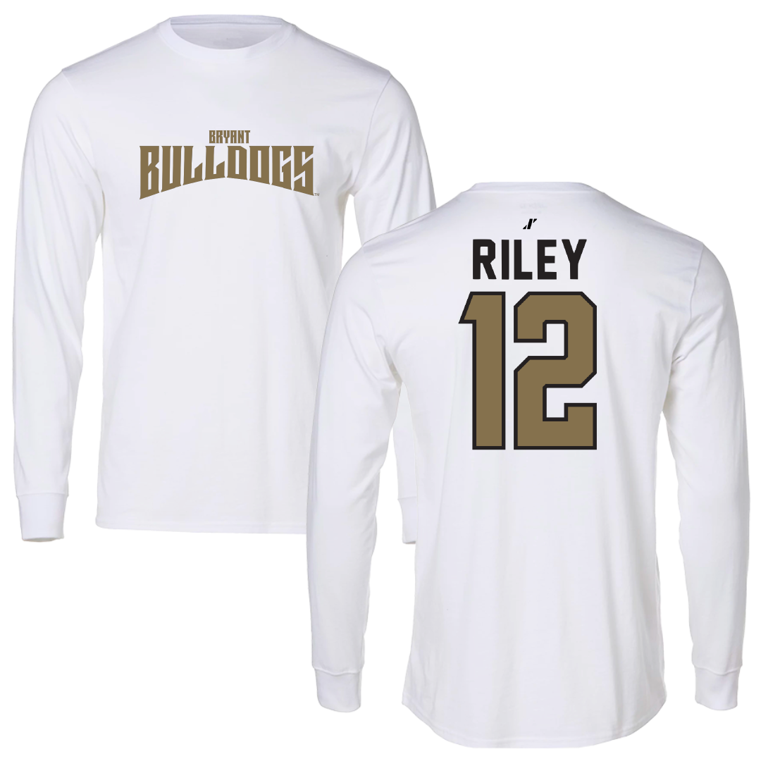 Bryant University Football White Classic Performance Long Sleeve - #12 Tristen Riley