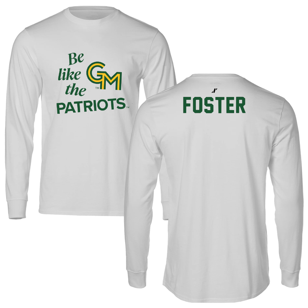George Mason University Wrestling Light Gray Be Like Us Long Sleeve - Nicholas Foster