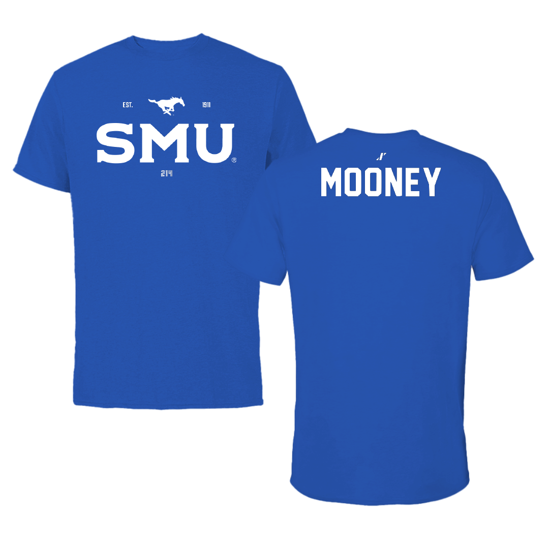 Southern Methodist University Equestrian Blue General Performance Tee - Aedan Mooney