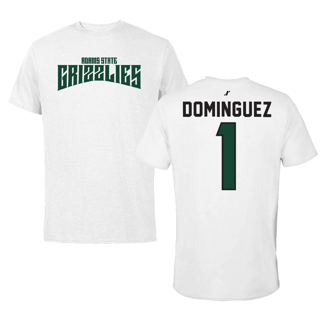 Adams State University Basketball White Classic Tee - #1 Harmanie Dominguez