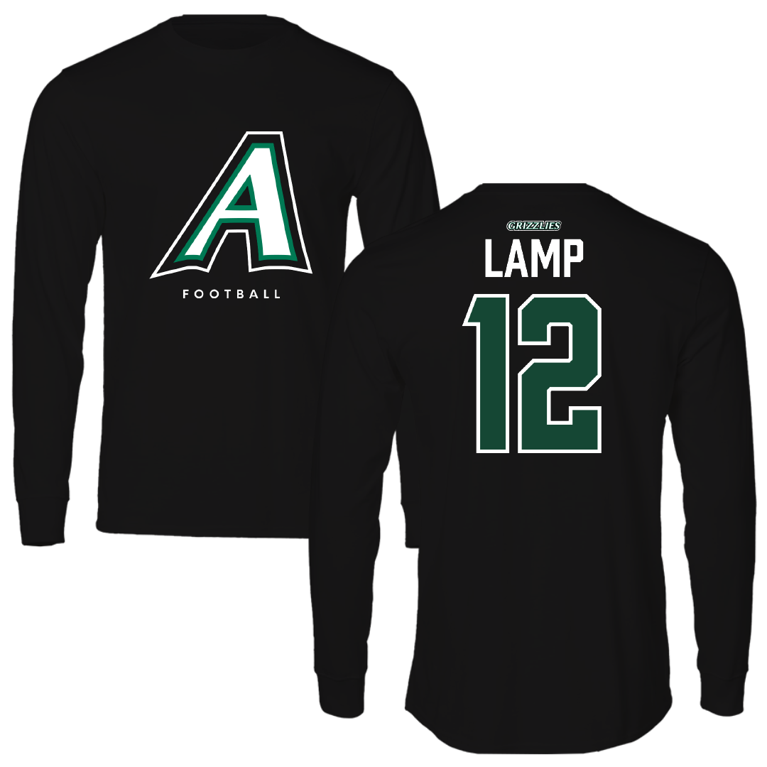 Adams State University Football Black Block Performance Long Sleeve - #12 Zablon Lamp