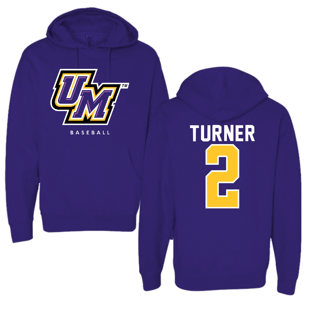 University of Montevallo Baseball Royal Purple Hoodie - #2 McGwire Turner