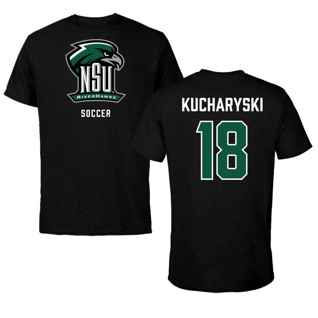 Northeastern State University Soccer Black NSU Performance Tee - #18 Olivia Kucharyski