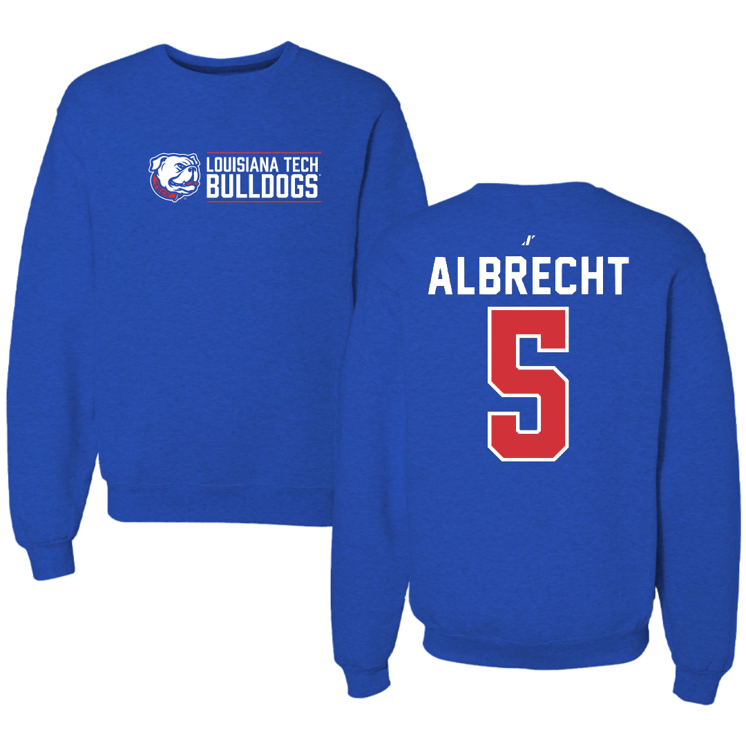Louisiana Tech University Volleyball Blue General Crewneck - #5 Lauren Albrecht