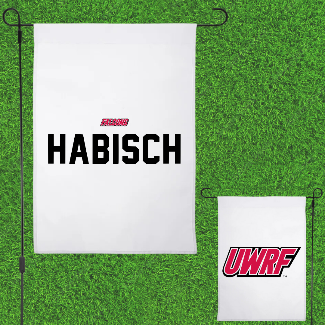 University of Wisconsin-River Falls TF and XC White Garden Flag - Zane Habisch