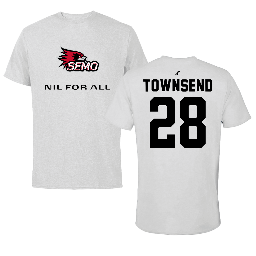 Southeast Missouri State University Football Light Gray NIL for ALL Performance Tee - #28 Amare Townsend
