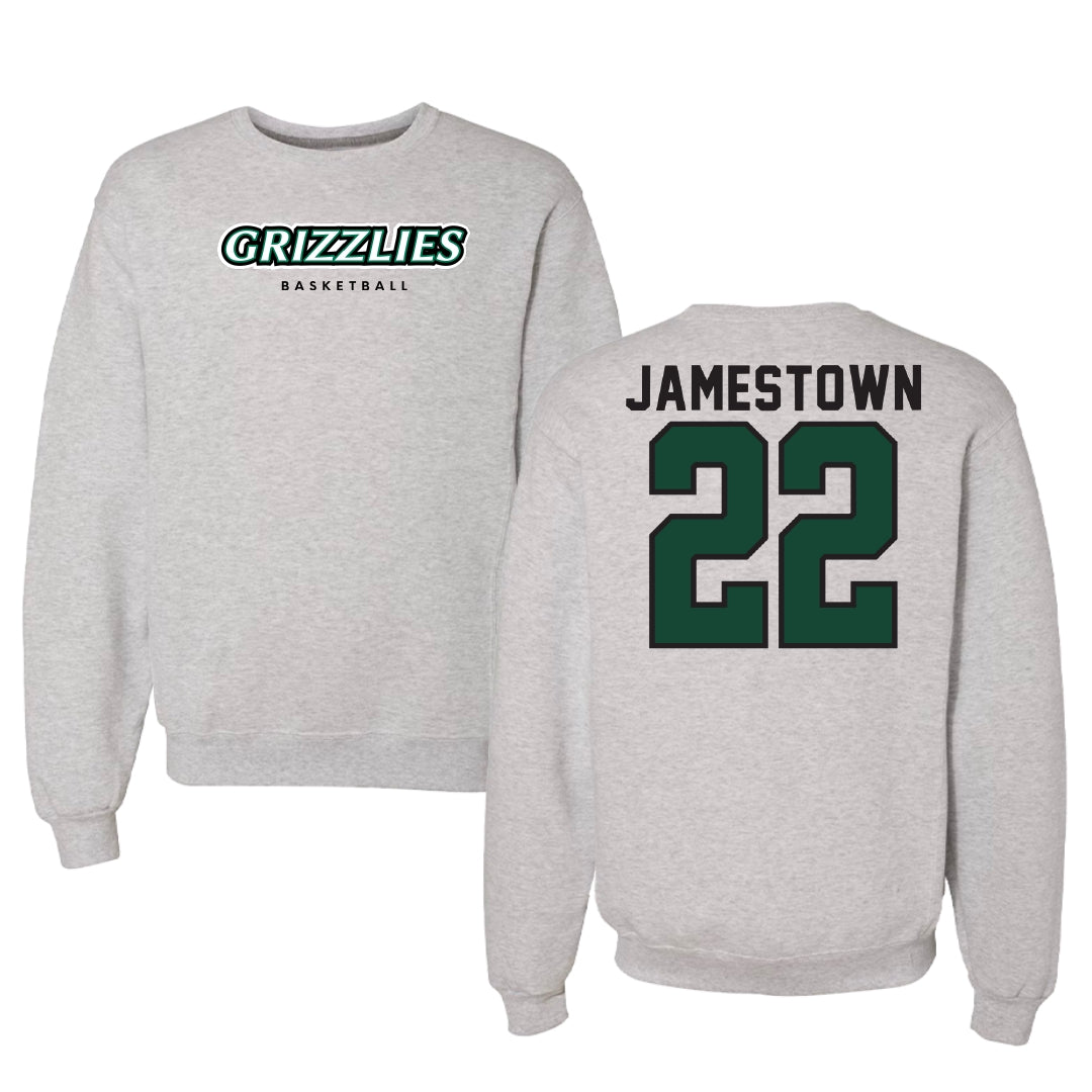 Adams State University Basketball Gray Grizzlies Crewneck - #22 Tajaun Jamestown