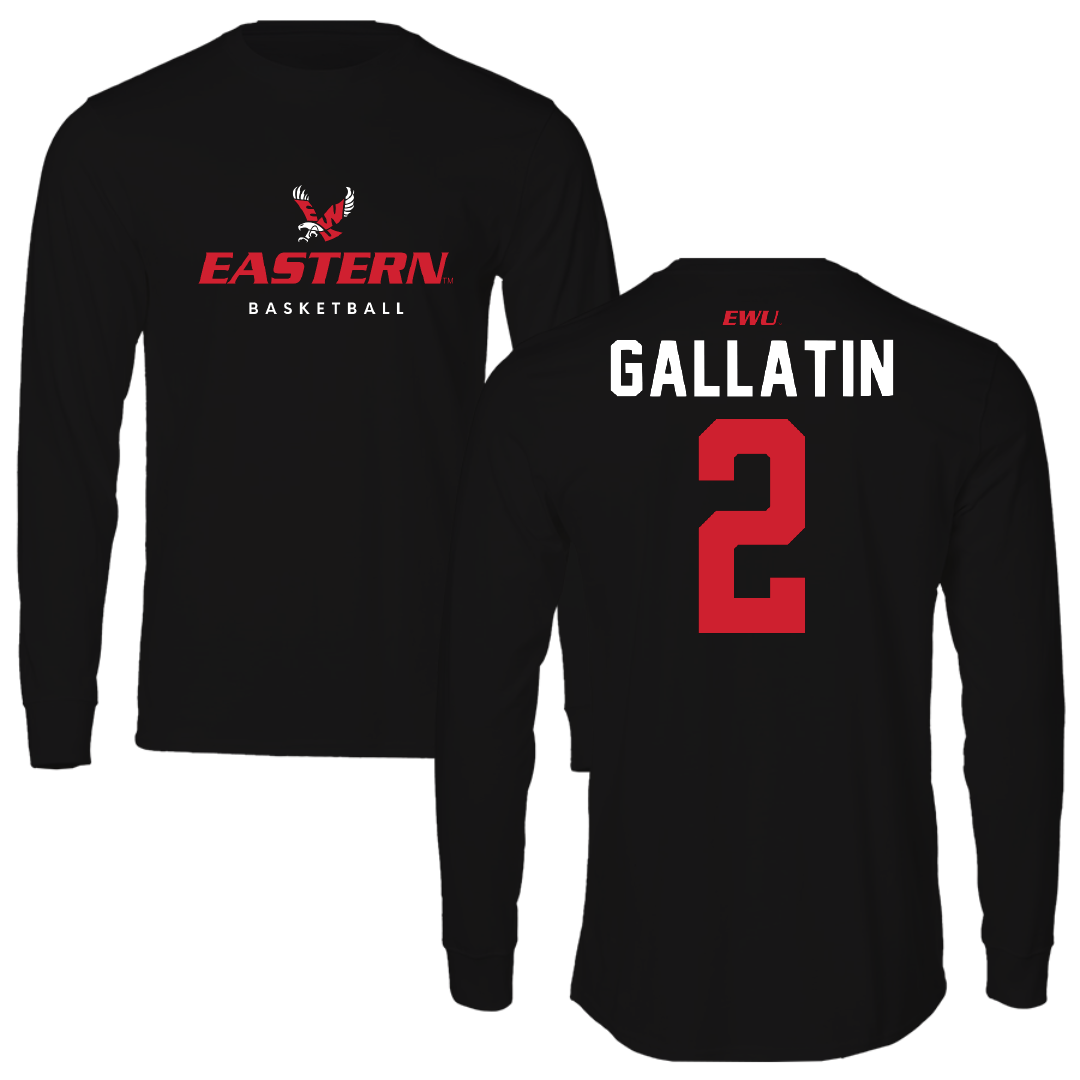 Eastern Washington University Basketball Black Eastern Long Sleeve - #2 Ella Gallatin