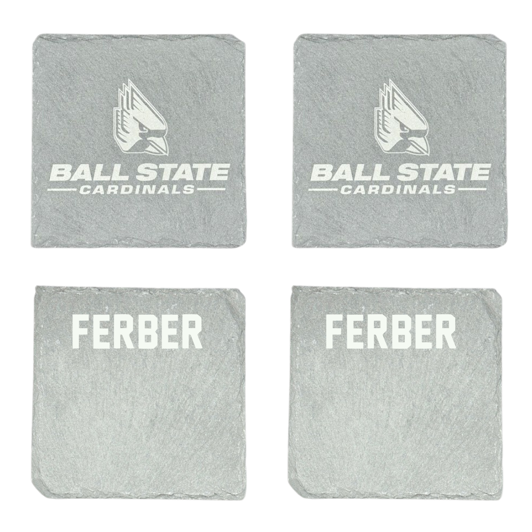 Ball State University Swimming & Diving Stone Coaster (4 Pack)  - Reeve Ferber