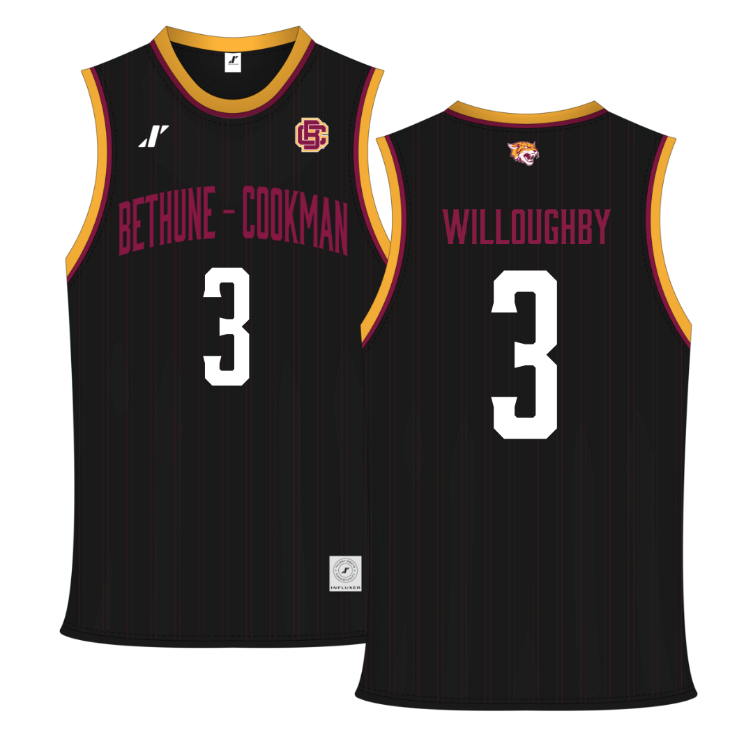 Bethune-Cookman University Black Basketball Jersey - #3 Seneca Willoughby