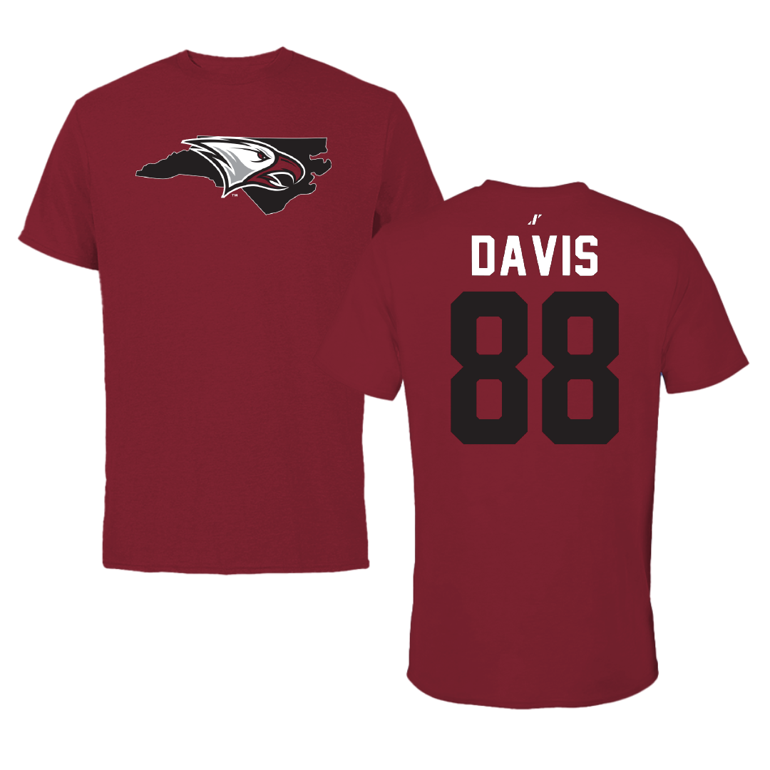 North Carolina Central University Football Cardinal State Tee - #88 Joaquin Davis