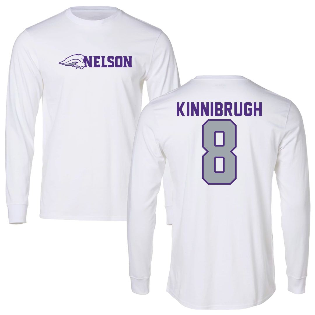 Nelson University Softball White Long Sleeve - #8 Brooke Kinnibrugh