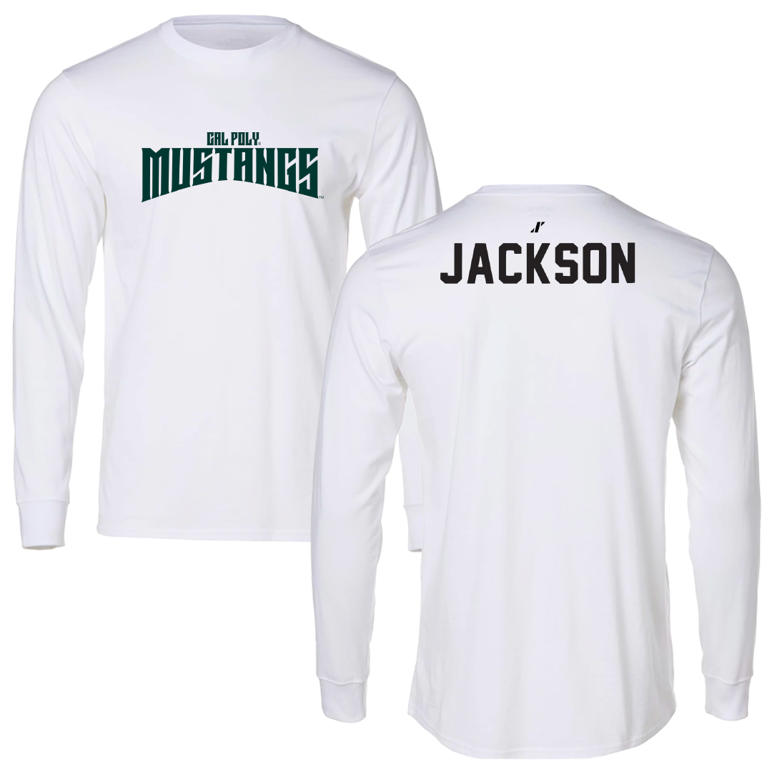 Cal Poly TF and XC White Classic Long Sleeve - Jordan Jackson